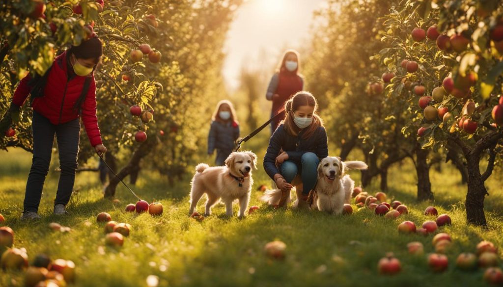 Dog friendly apple picking