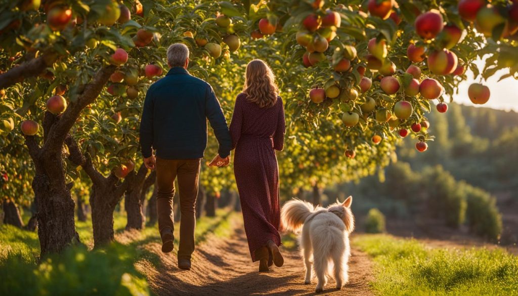 dog-friendly apple picking at Apple Dave's Orchards