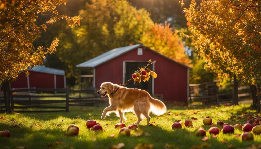dog-friendly apple picking at Twin Star Orchard
