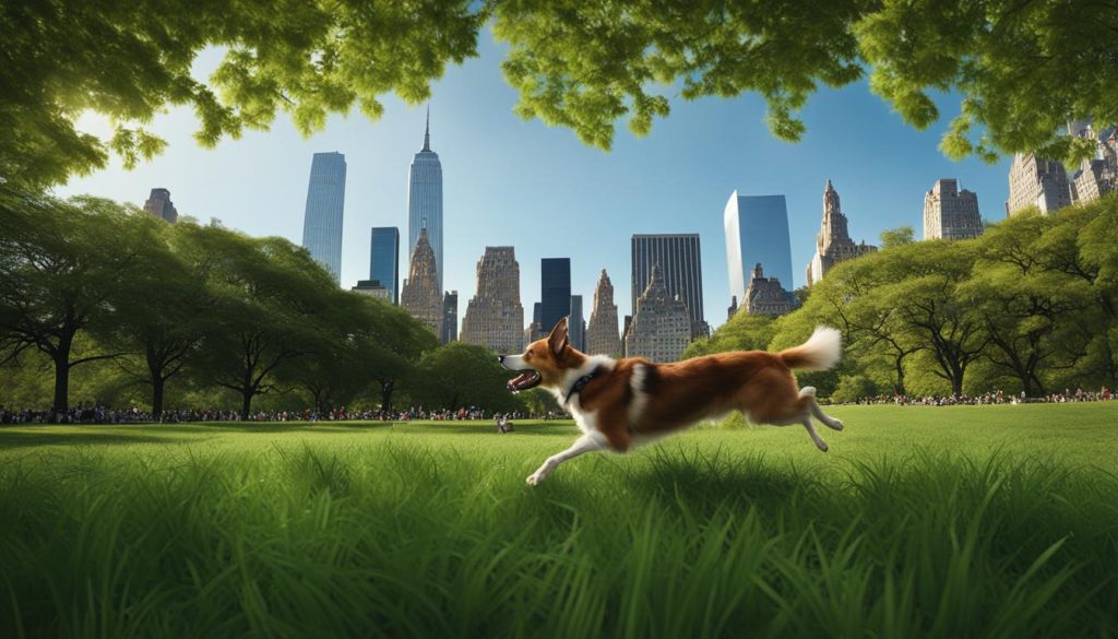 dog in Central Park