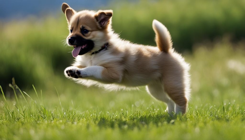 dog performing high-five