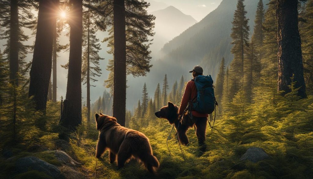hiking with dog in bear country