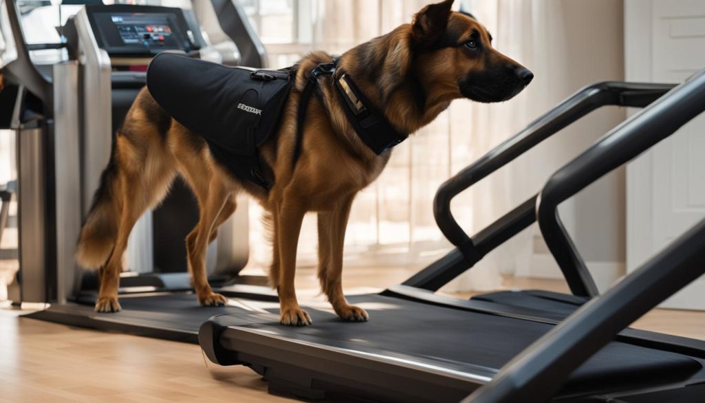 introducing a dog to the treadmill