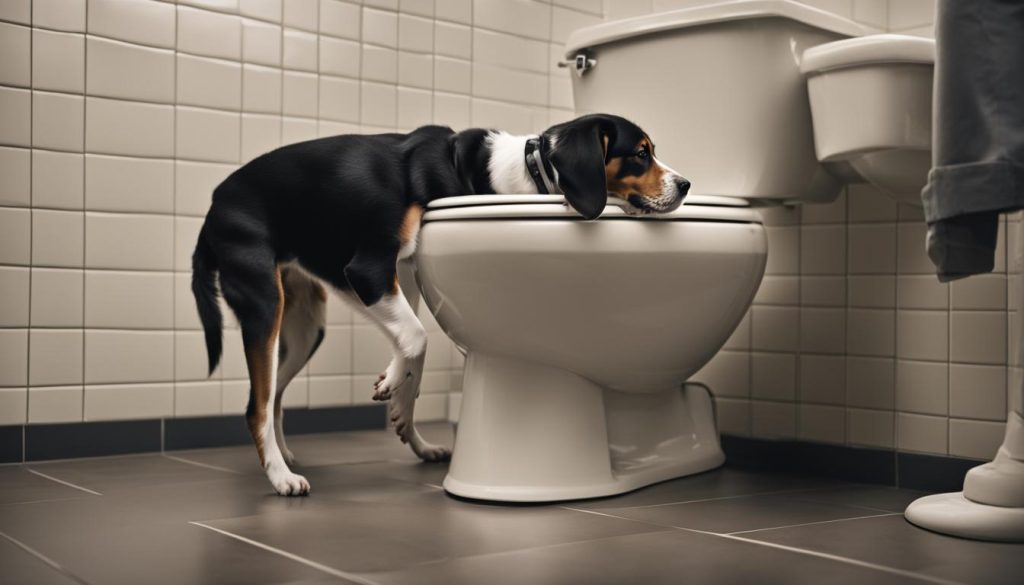 teach dog to pee in toilet
