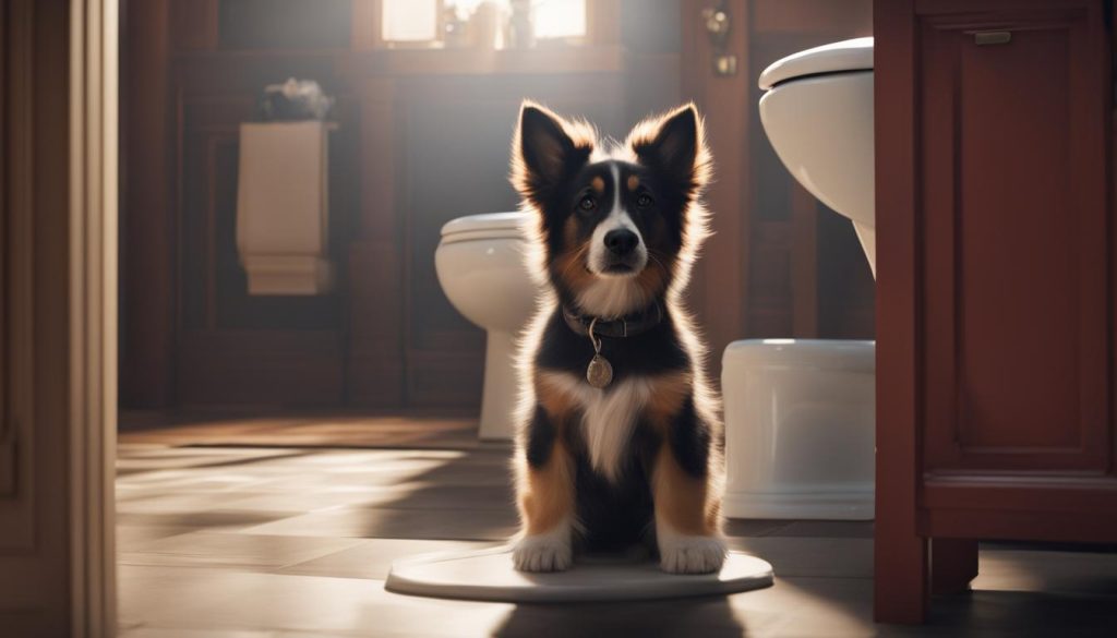teaching dog to jump onto toilet seat