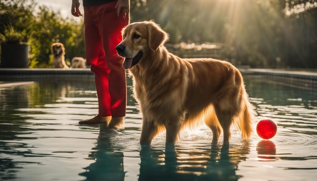tempt your dog into water