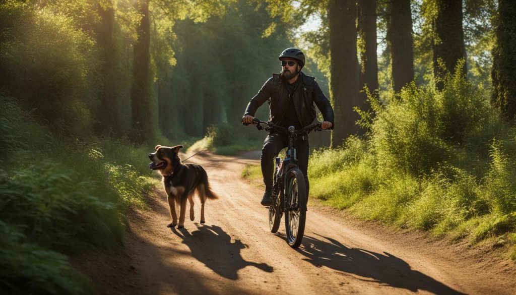 Biking with dogs