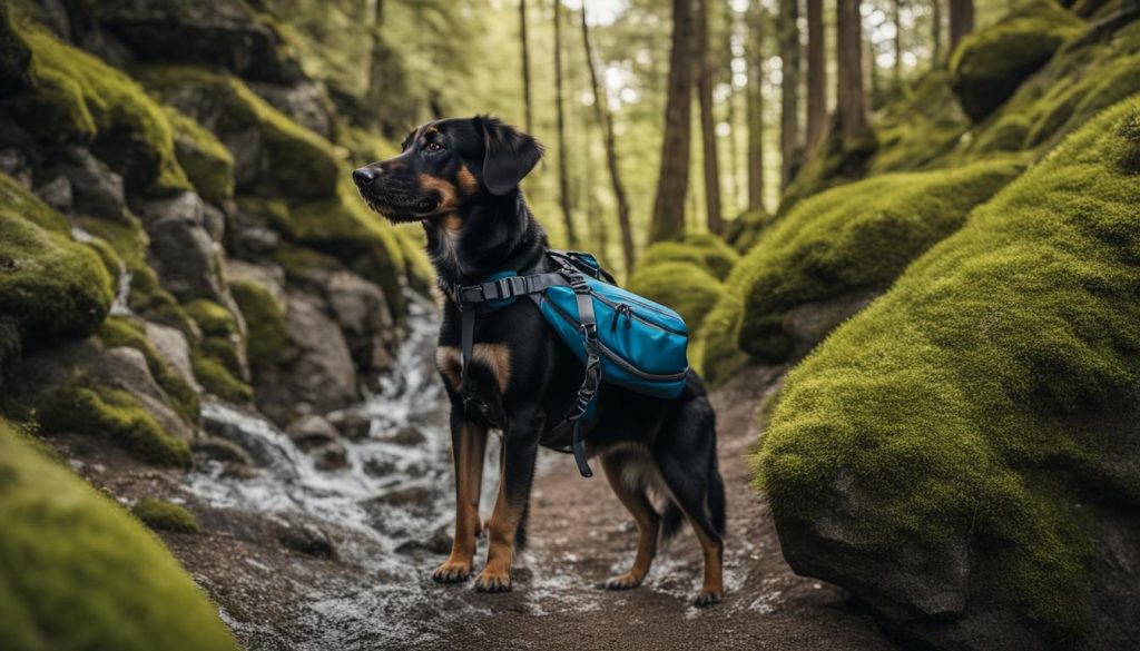 Dog hiking gear