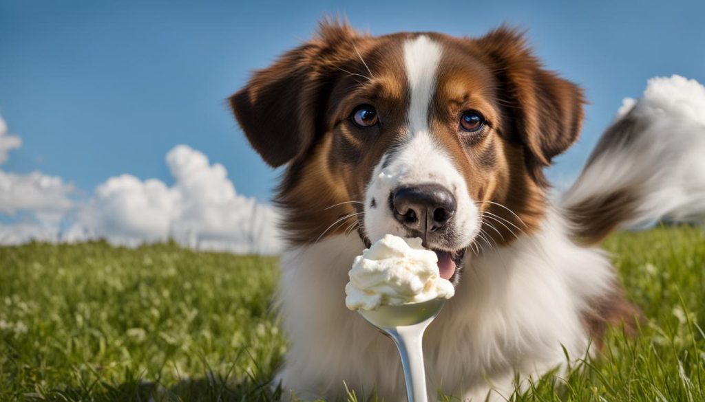 Dogs and whipped cream