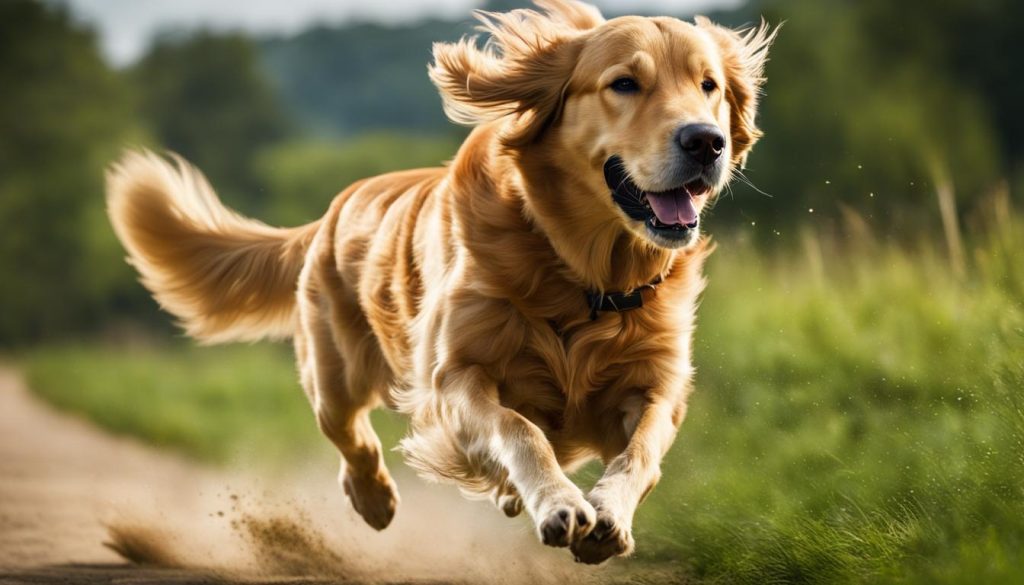 Golden Retriever running