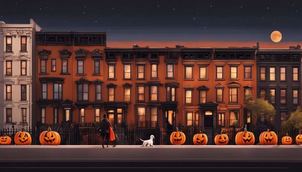 Halloween decorations in NYC