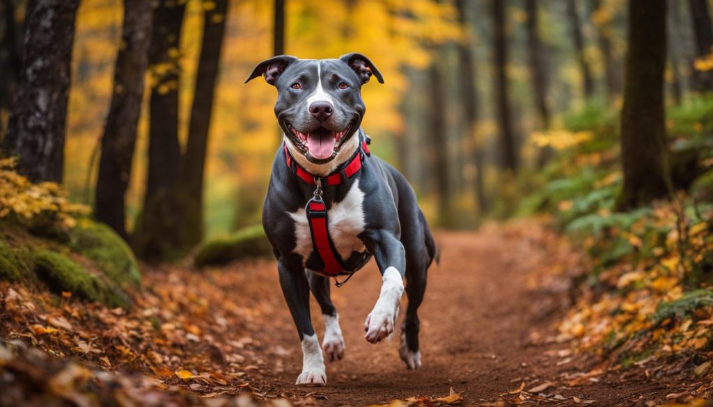 Pitbulls' Playful Nature and Safety Measures on Hiking Trails
