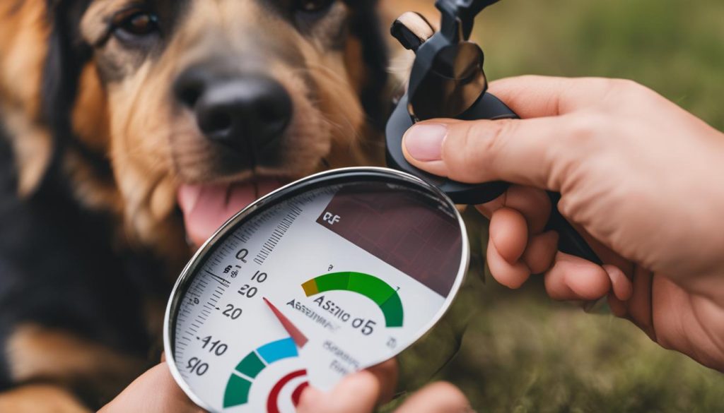 assessing dog's health for training