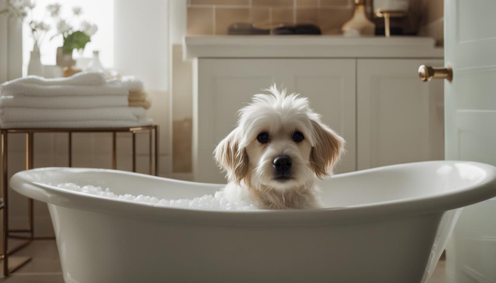 bathing your dog at home