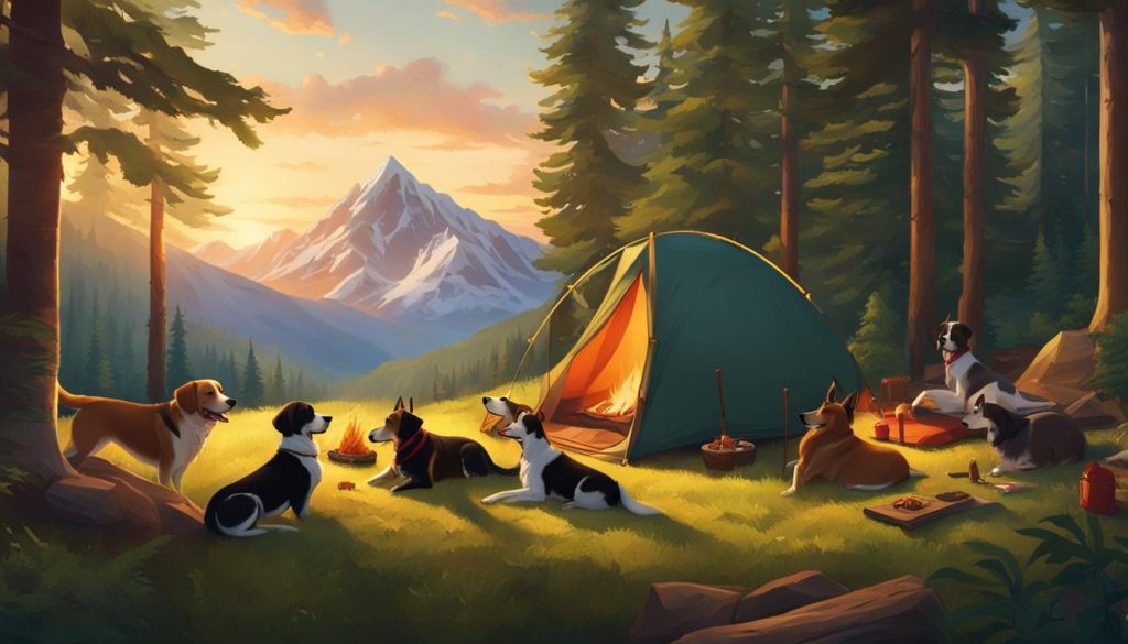 camping with multiple dogs