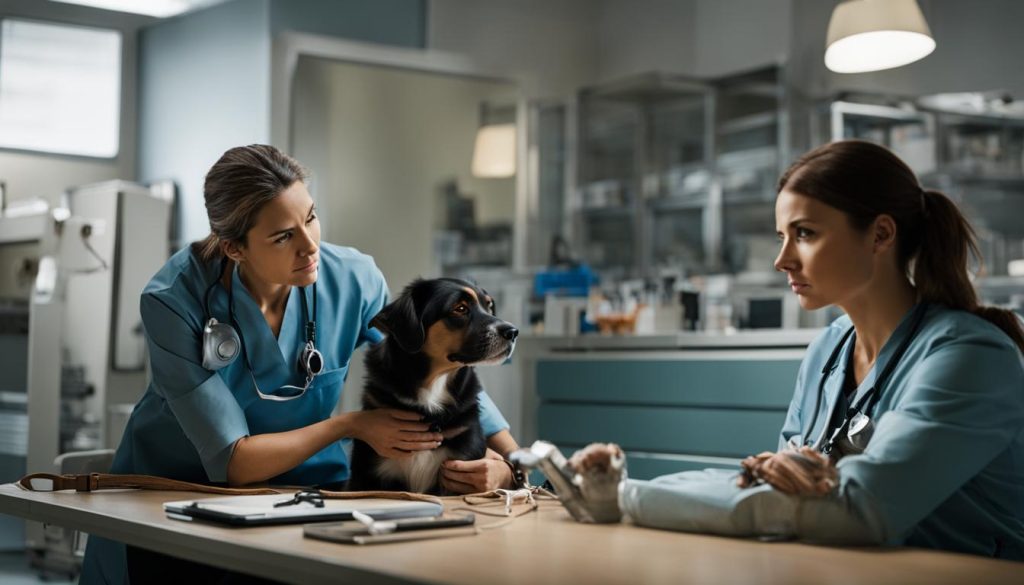 consulting a veterinarian for dog vomiting