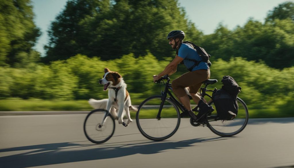 dog biking training