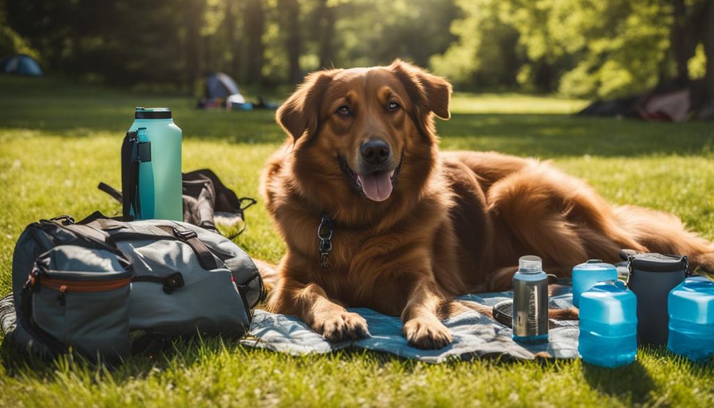 dog camping in hot weather