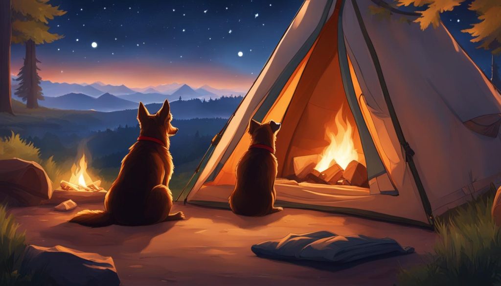 dog camping sleep safety