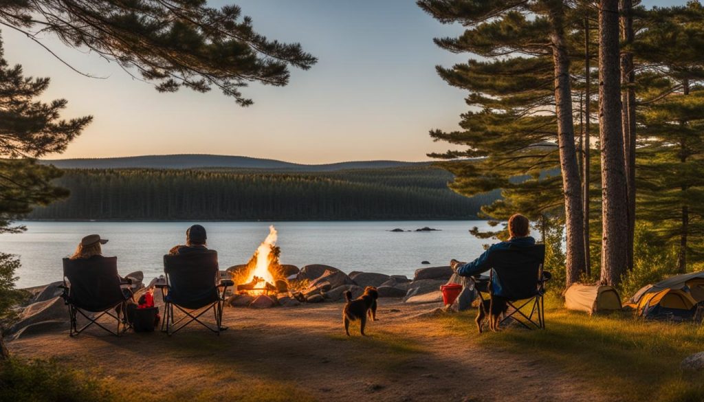 dog-friendly campsites in Maine