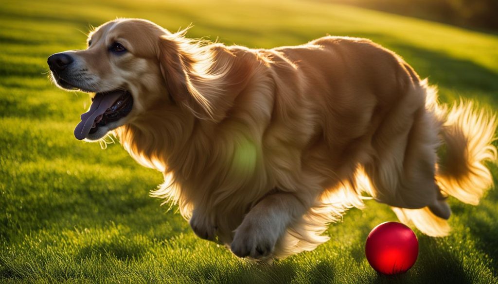dog playing fetch