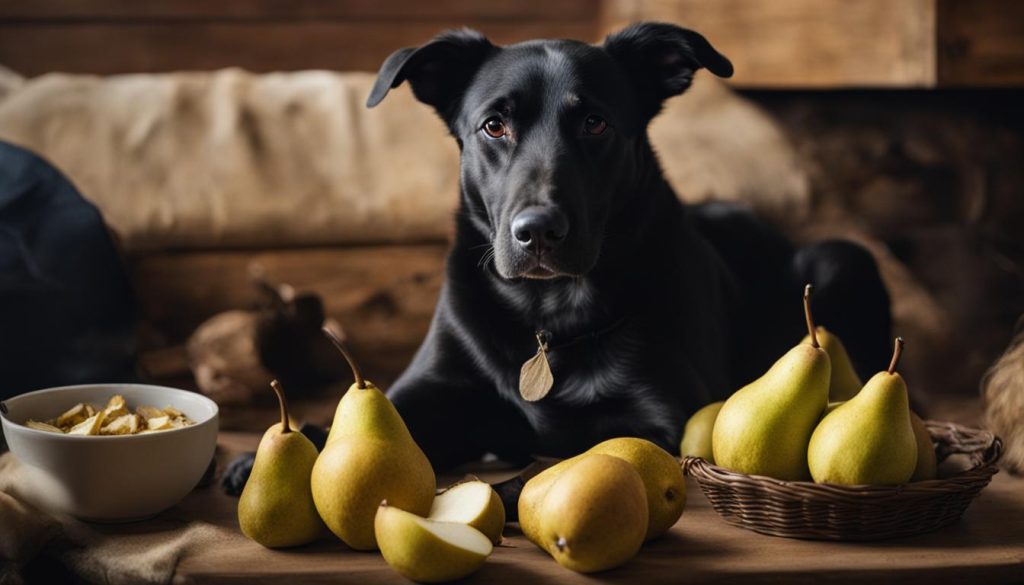 limitations of feeding pears to dogs