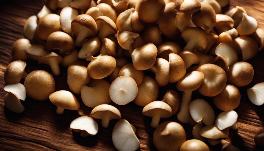 macadamia nuts and mushrooms