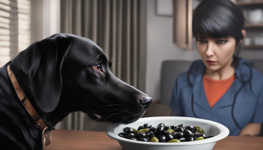 risks of black olives for dogs