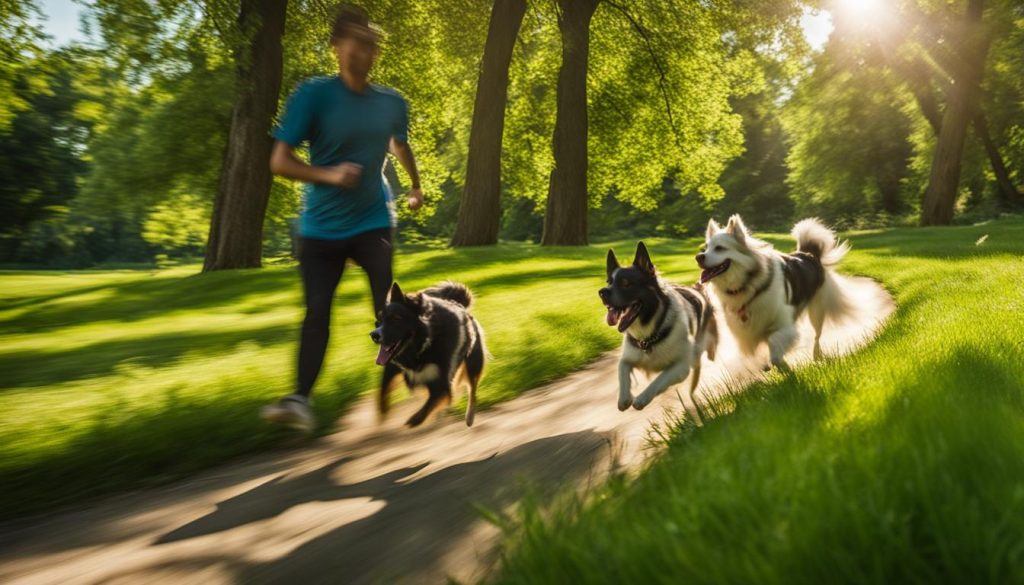 running with dogs in hot weather