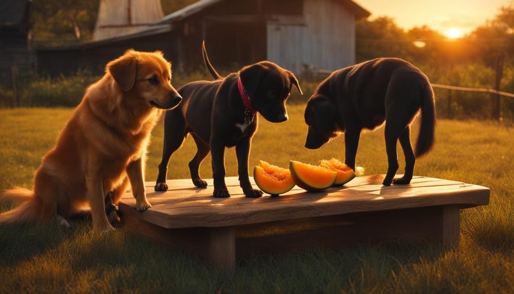 serving cantaloupe to dogs