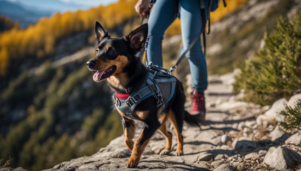 small dog hiking training
