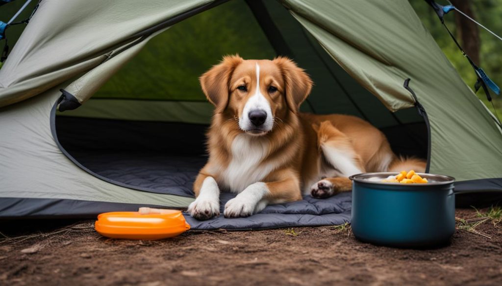 tips for dogs sleeping in tents