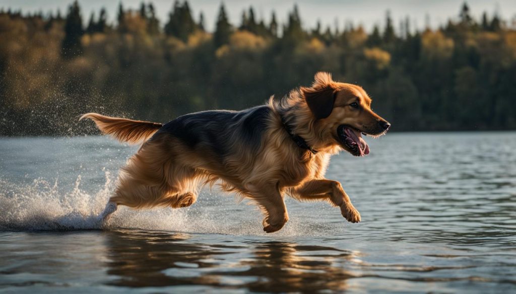 Allowing dog to swim