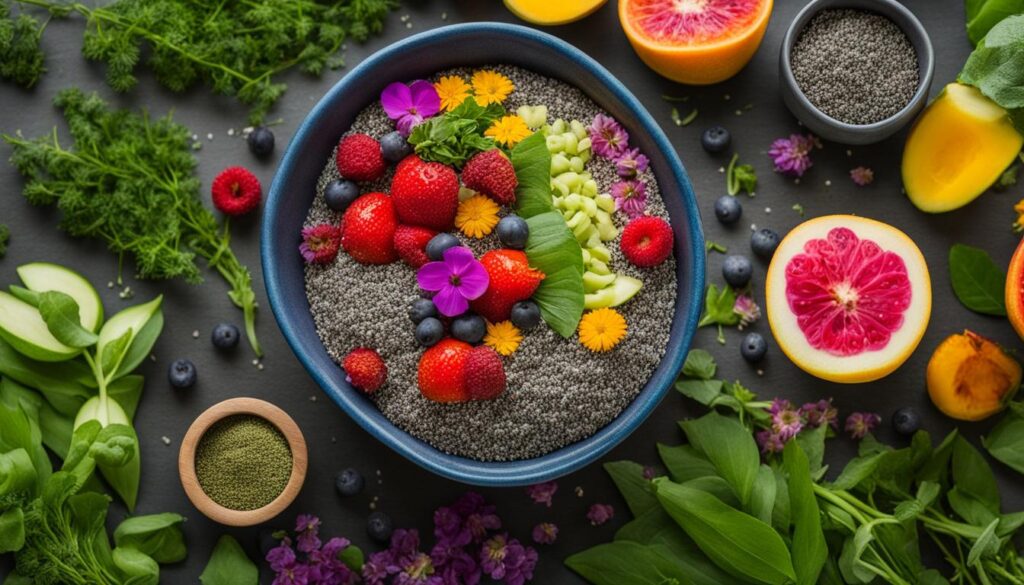 Chia seeds and plant-based foods