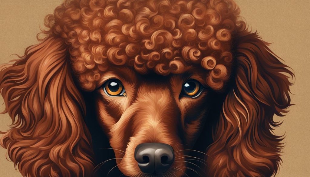 Curly Red Poodle