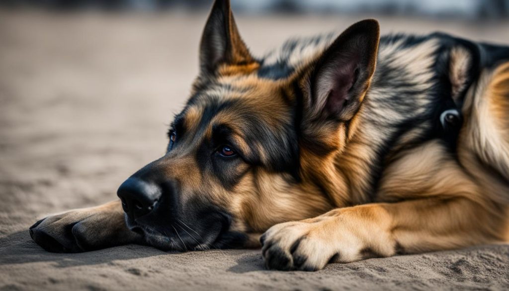 German Shepherd whining due to fear or anxiety