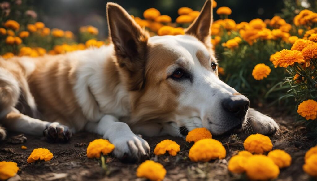 Marigold poisoning in dogs