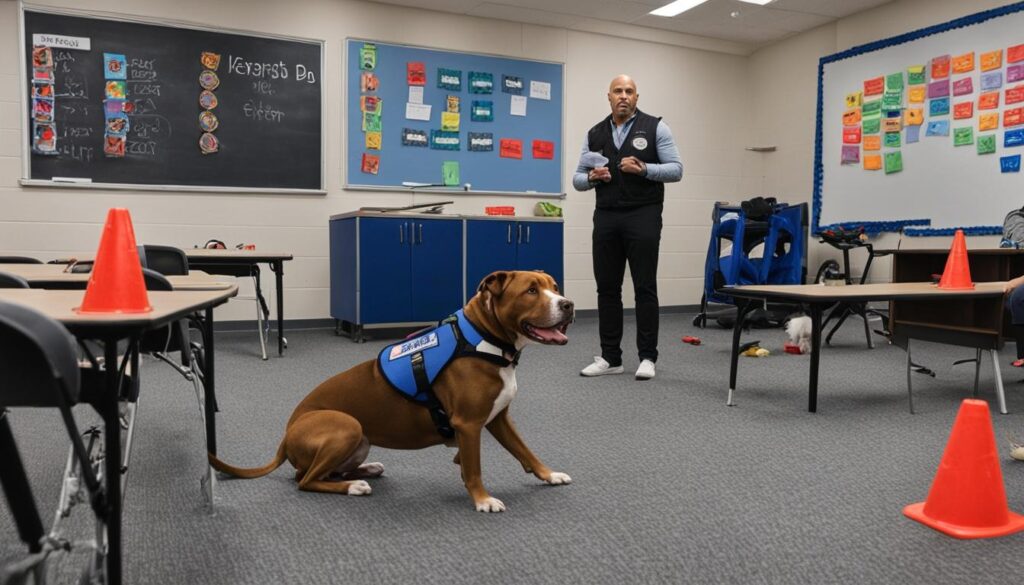 Training and socialization for pitbull service dogs