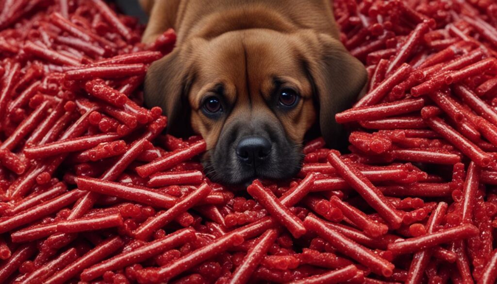 Twizzlers and digestive issues in dogs