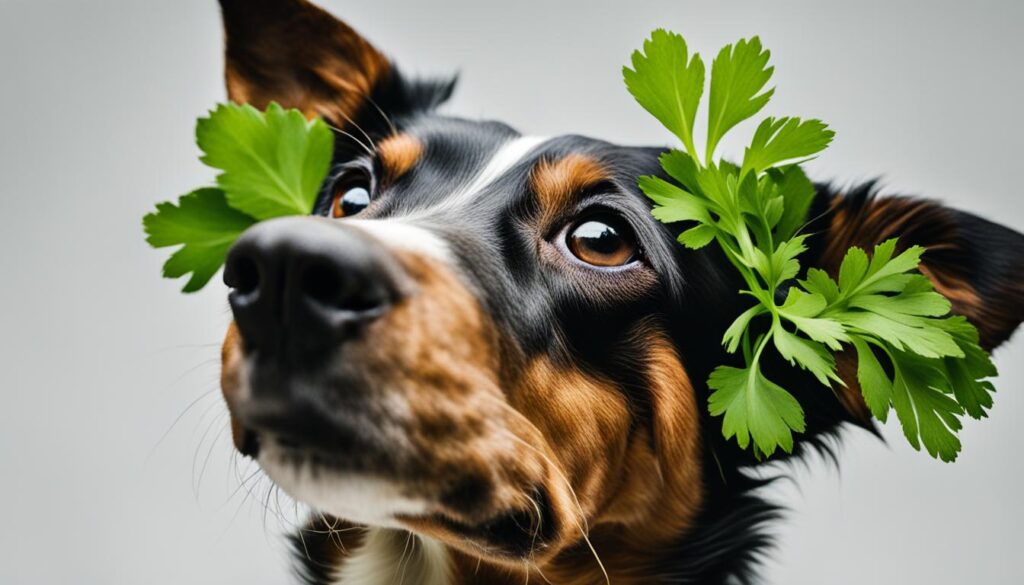 cilantro and dog