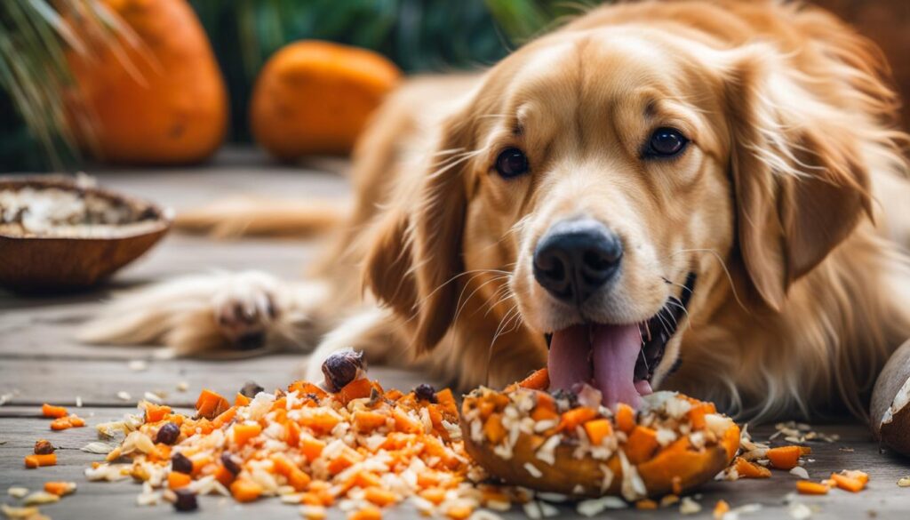 coconut for dog's digestion