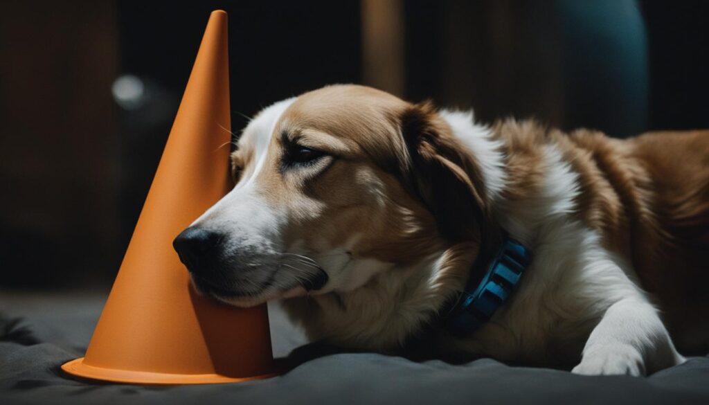 cone use during dog's sleep