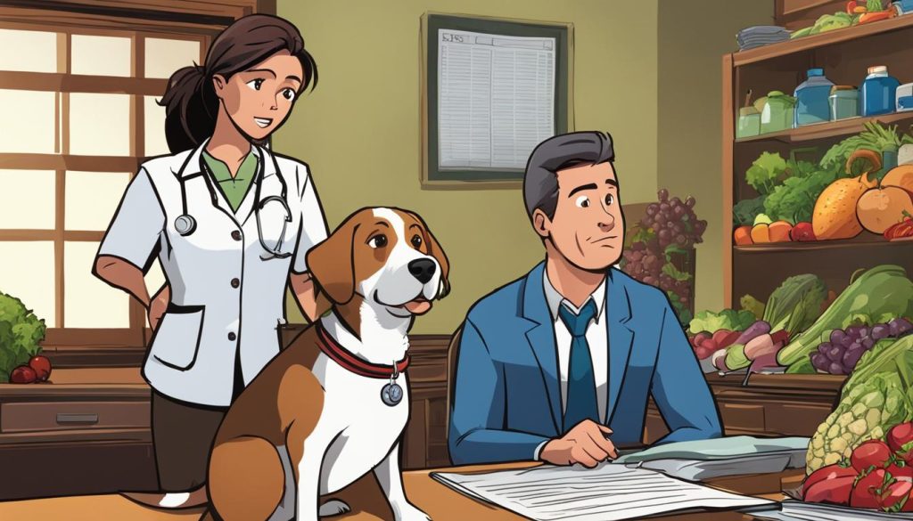 consulting a veterinarian for dog's diet