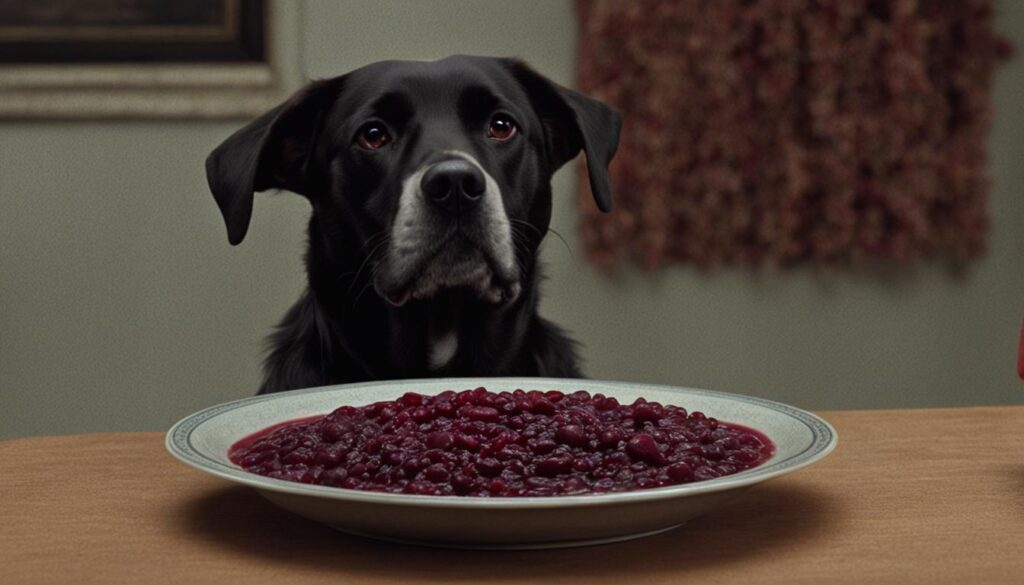 cranberry sauce harmful to dogs