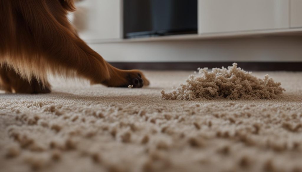 dog carpet scratching