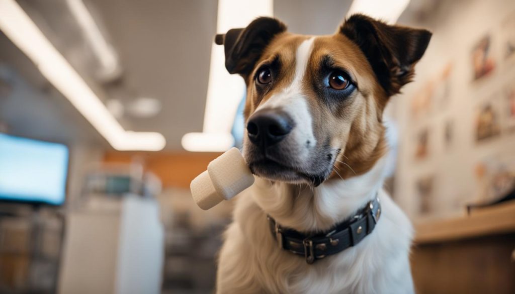 dog eating marshmallow