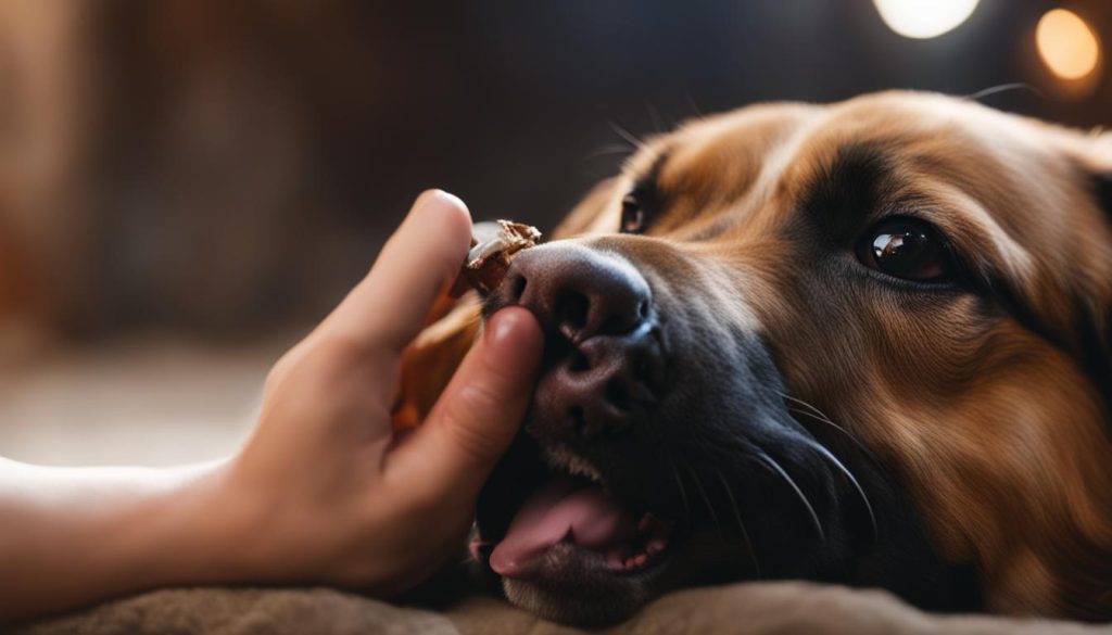 dog licking as a comforting gesture