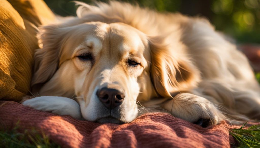 dog sleeping with eyes open