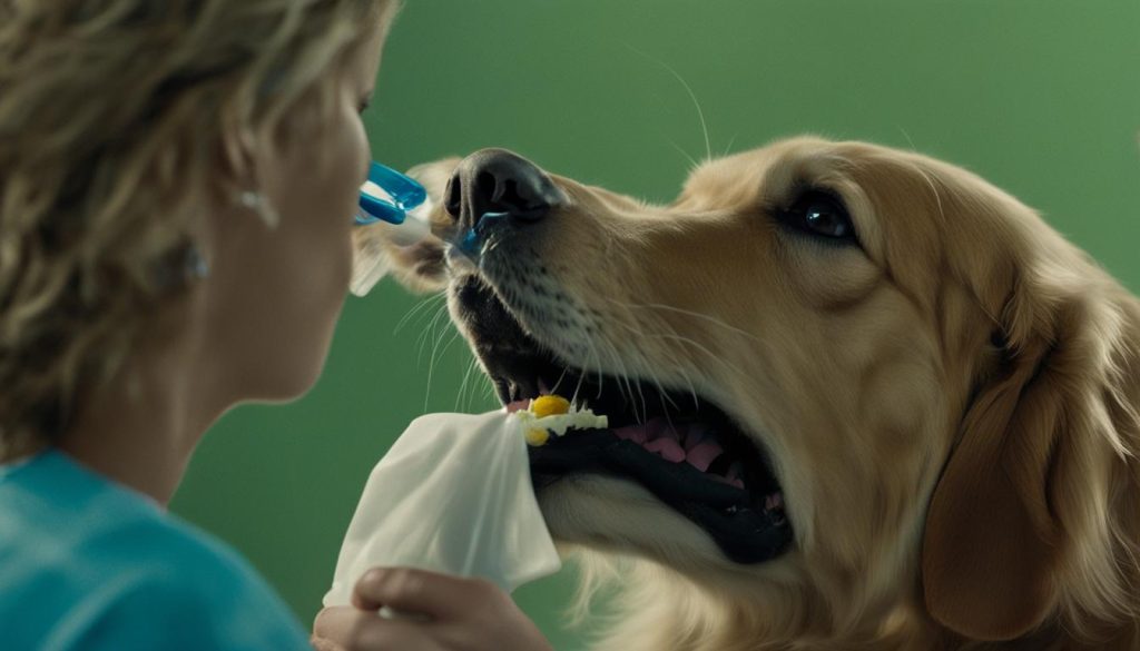 dog toothbrushing