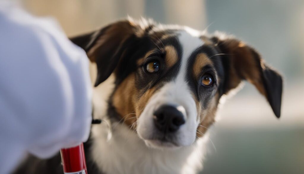 dog with thermometer